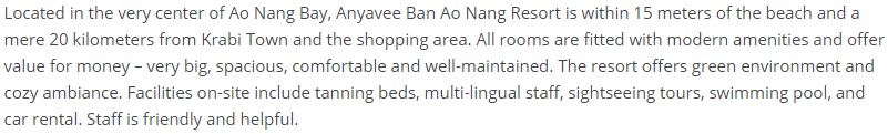 Anyavee Ban Ao Nang Resort